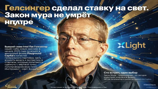 Гелсингер сделал ставку на свет. Закон Мура не умрёт